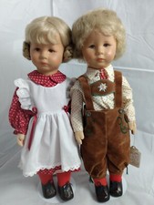 Vintage 1980s Pair of 19" Kathe Kruse Dolls with Tags in Original Costumes