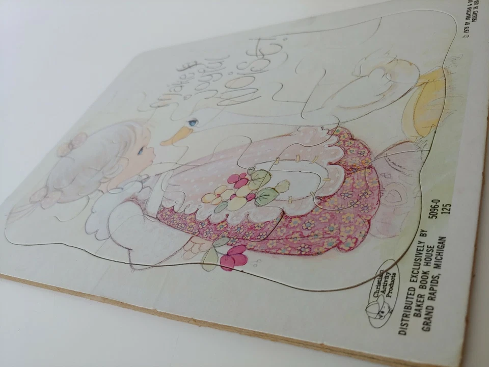 Vintage 1979 Precious Moments Make A Joyful Noise! Frame Tray Puzzle 5096-0 125 - Image 4 of 4