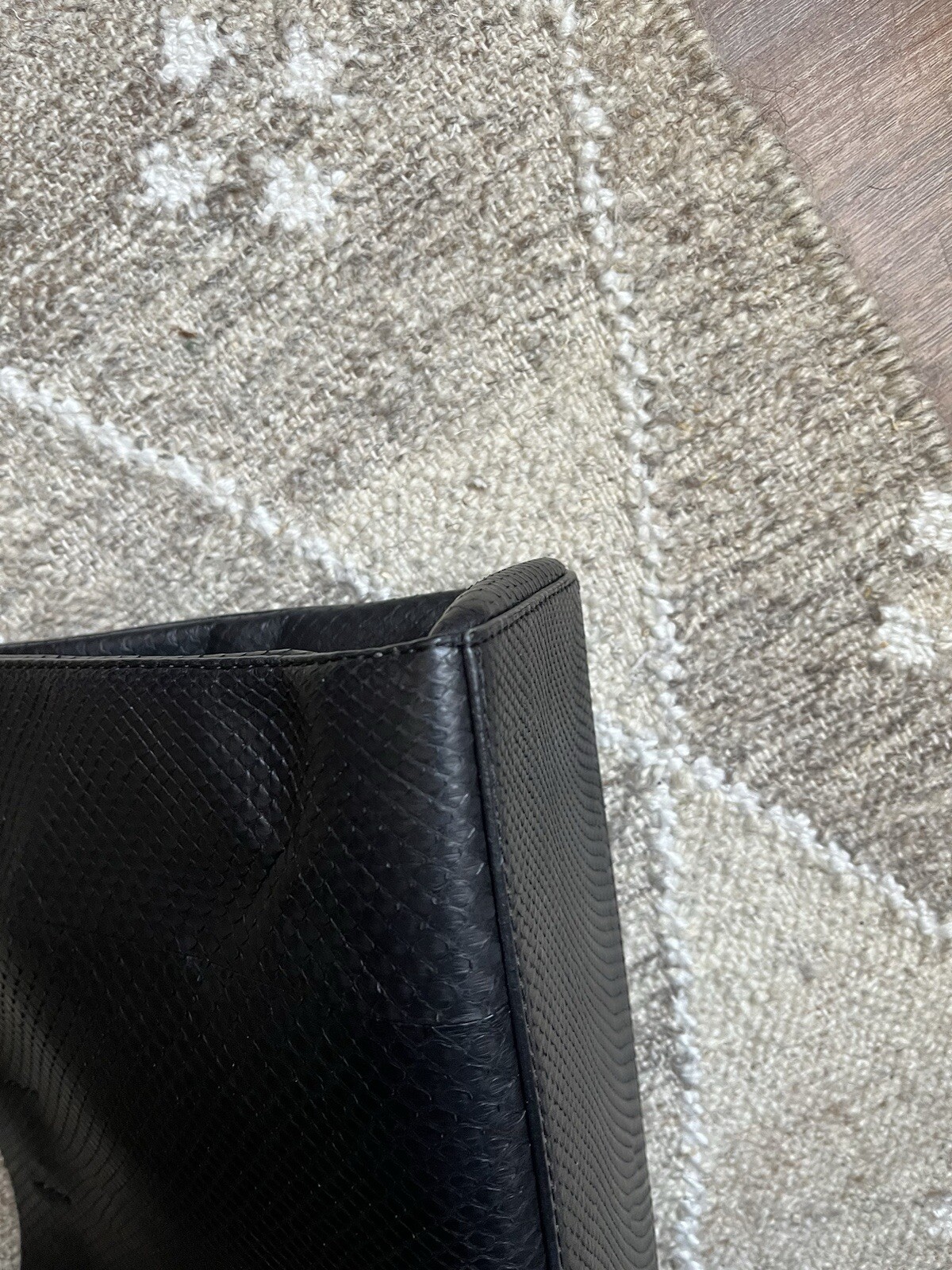 Calvin Klein Collection Black Python Snakeskin Sh… - image 10