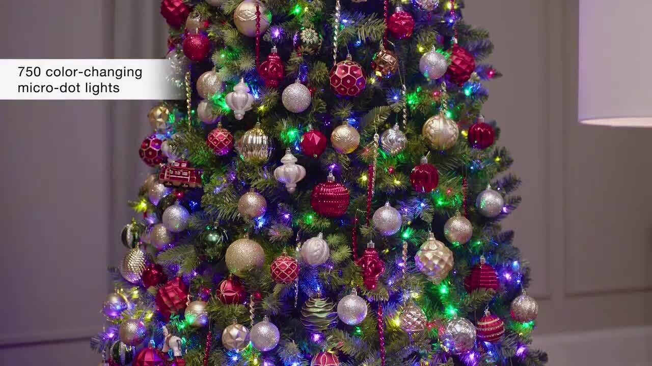 7.5’ PRELIT FENWICK PINE ARTIFICIAL TREE 750 LED COLOR CHANGING MICRO