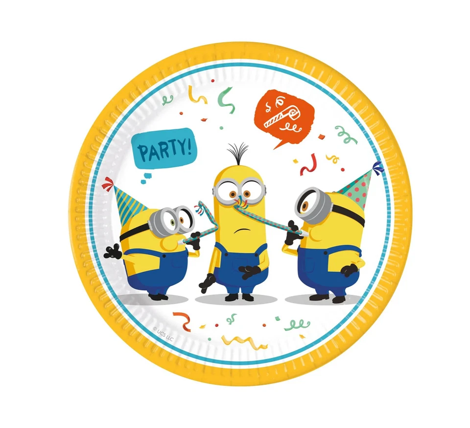 Vajilla Decoraciones Fiesta Minions Platos Tazas Serpientes Mantel Despreciable Yo Foto 2 de 4