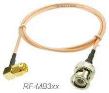 SMA Right-Angle Male to BNC Male 50-Ohm RG316 Coax Low Loss RF Cable