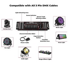 192 Channels Controller DMX Operator Console For Stage Light DJ Concert Party US