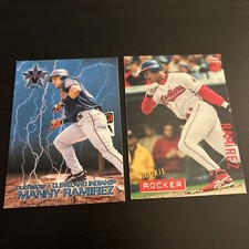 MANNY RAMIREZ 1994 Stadium Club Rookie Rocker #627 & 2000 High Voltage #15 (d3)