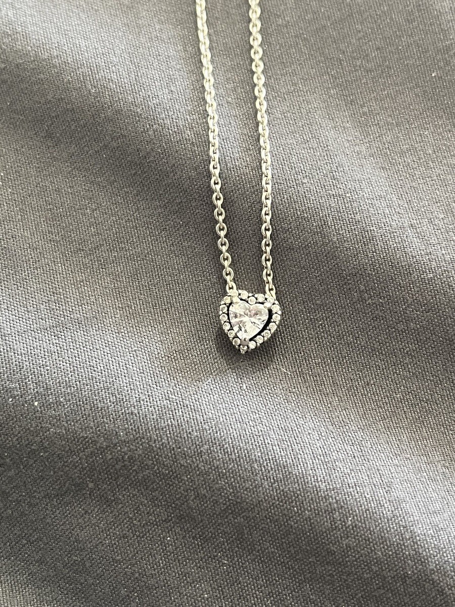 pandora elevated heart necklace | eBay