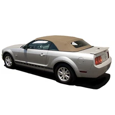 Mustang Convertible Top (05-14 All Models) Camel Sailcloth with Glass Window