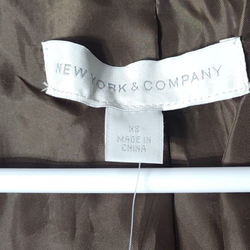 New York & Company Coat Hooded Woman’s Size XS Gray Long Belted Lined New W/Tags - Picture 13 of 18