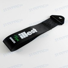 Tow Strap Frontrear Bumper Towing Hook High Strength For Jdm Bride Illest Black