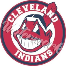 Cleveland Indians Chief Wahoo Circle Vinyl Decal / Sticker ⚾️