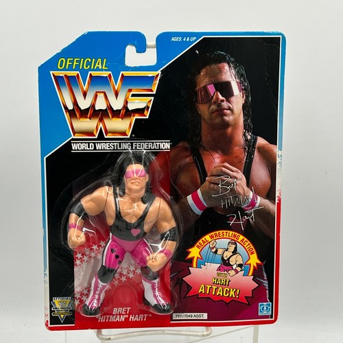 BRET HITMAN HART WWF 1992 Hasbro series 4 blue car...