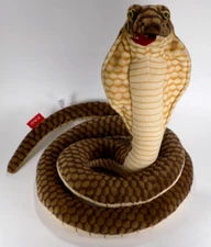 F.A.O. Schwarz Plush King Cobra Snake Coiled Bendable 2015 65" Indiana Jones