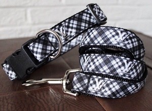 black dog collar and lead