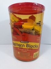 Learning Resources Pattern Blocks Wooden, Set of 250 1cm, Blocks New Sealed