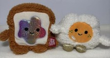 Bum Bumz BreakfastBumz Timothy The Toast and Enrique the Egg Plush Lot of 2