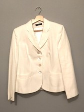 Alex & Co Cream Colour Size 12 Jacket Lined 100% Linen Brand New Unworn Vintage