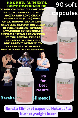 baraka slimexol   fat burner weight looser flat belly soft caps 90 black seed