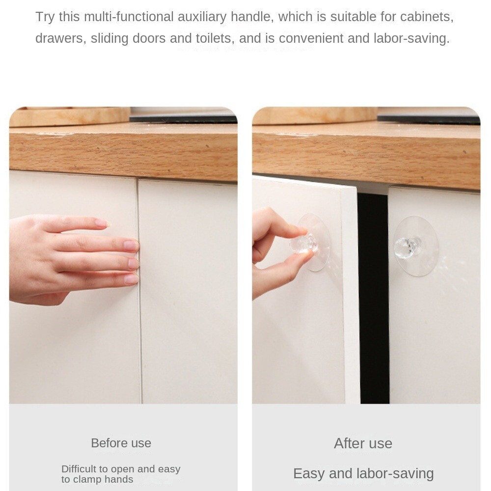 Transparent Invisible Door Handle Plastics Self Adhesive Handle