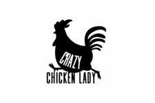 Crazy Chicken Lady Rooster Wall Quote Laptop Car Bumper Vinyl Decal Sticker