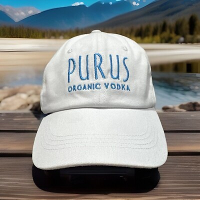 Purus Organic Vodka Cranberry Corn Natural Spring Water White Baseball Cap