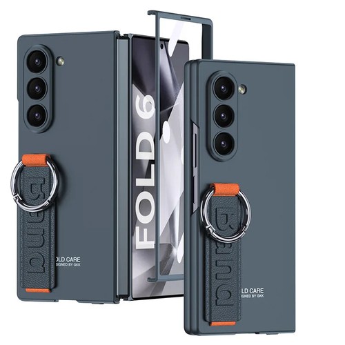 Funda con soporte de anillo de banda mate GKK para Samsung Galaxy Z plegable 6 5G agarre cubierta de vidrio - Imagen 22 de 29