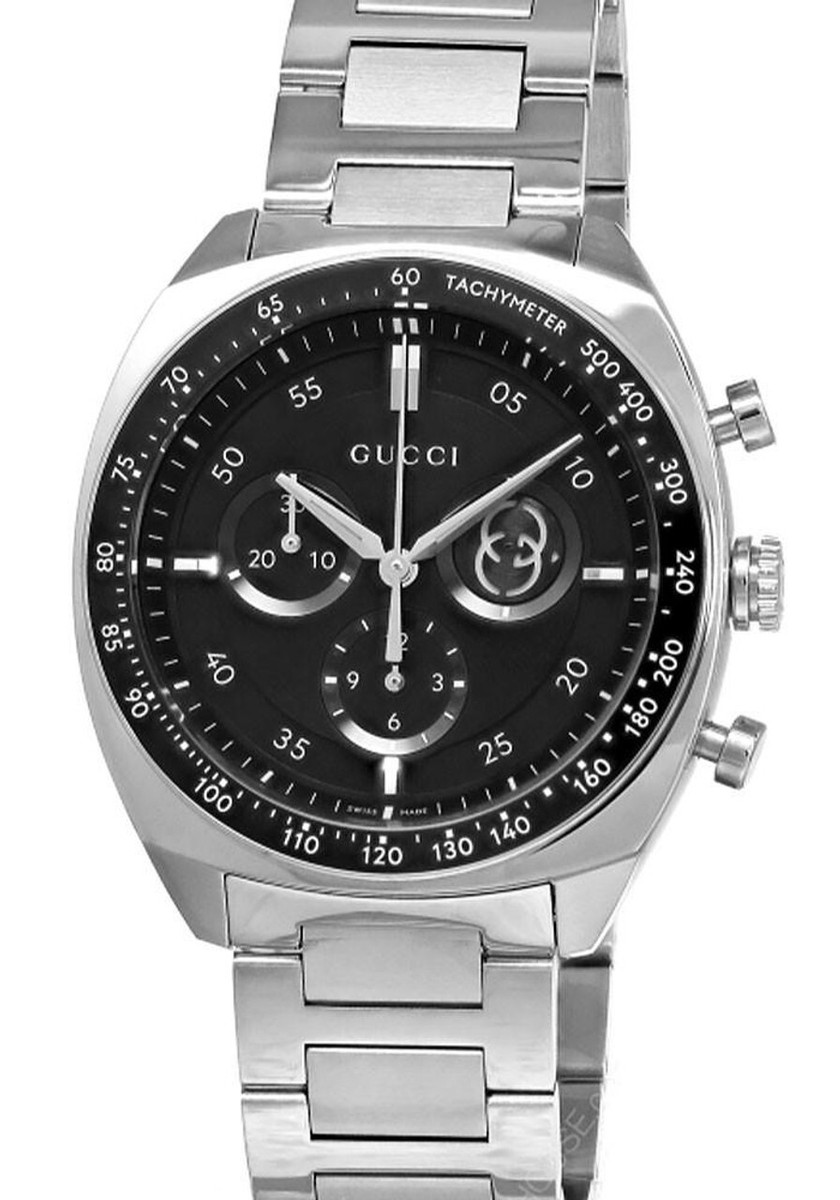Gucci Interlocking G Quartz SS 41mm Black Dial Men's Watch