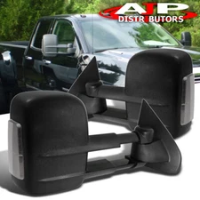 Power Extend Telescope Signal Tow Mirrors For 2014-19 Silverado Sierra 1500 2500