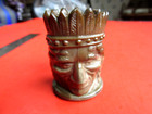 JOE ST CLAIR HAND MADE TOOTHPICK HOLDER NATIVE AMERICAN INDIAN AGATE ANTIQUE RAR — photo 2
