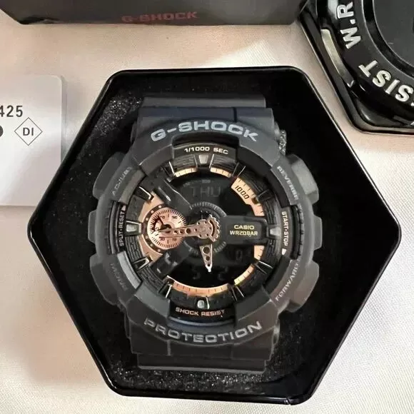 Casio G-Shock Analog/Digital Watch Resin GA110RG-1A WR20Bar Black