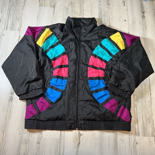 VTG 90s Lavon Black Rainbow Cutout 