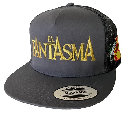 EL FANTASMA CON TQM AL LADO HAT DARK GREY MESH MÉXICO HAT EL CHAPO GUZMÁN HAT