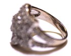14k white gold Natural 1.03ct I3 I J diamond star fashion ring 6.7g cluster 7 — photo 4