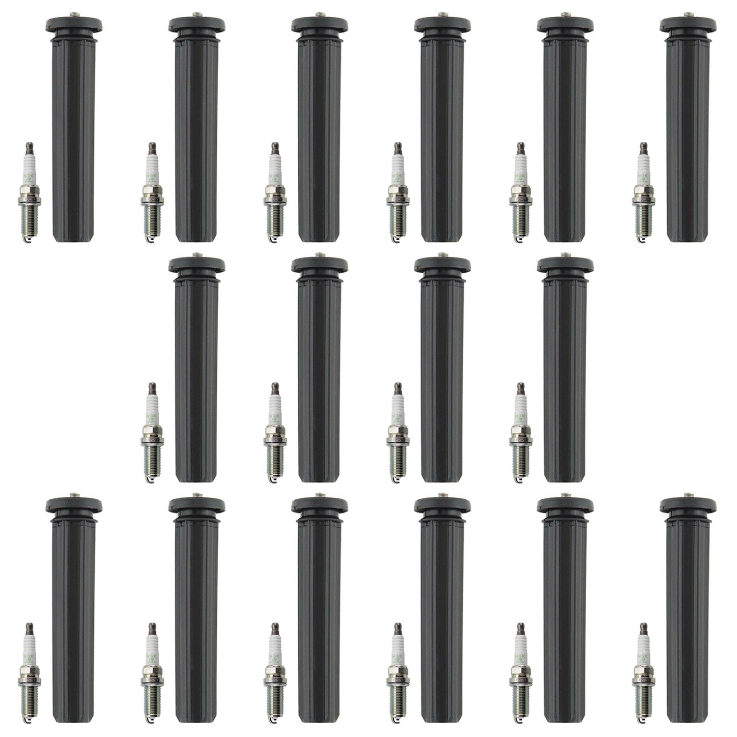 NGK 16 V-Power Spark Plugs  Denso Coil Boots Kit for Ram 2500 3500 6.4L V8 Gas