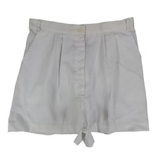 Gazelle Shorts Womens 13/14 Vintage 90s White High Waist Pleated USA Made