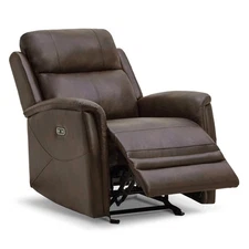 CHITA Faux Leather Power Glider Recliner with Rocking, USB Port, Pet-Friendly