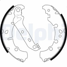 Bremsbackensatz DELPHI LS1912 MAZDA 2 (DY) 1.2 2003-2007