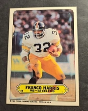 1983 TOPPS FOOTBALL STICKER #15 FRANCO HARRIS Steelers  A#13603