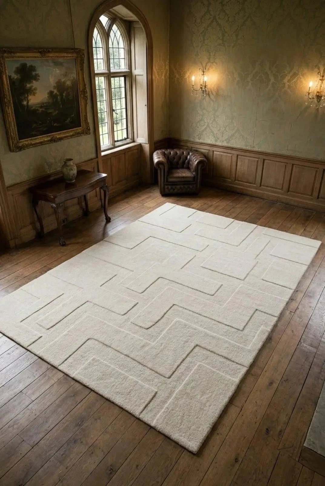 Cream Geometric Hand Tufted Rug 3D Textured High Low Area Rug Minimalist Ivory
Opens in a new window