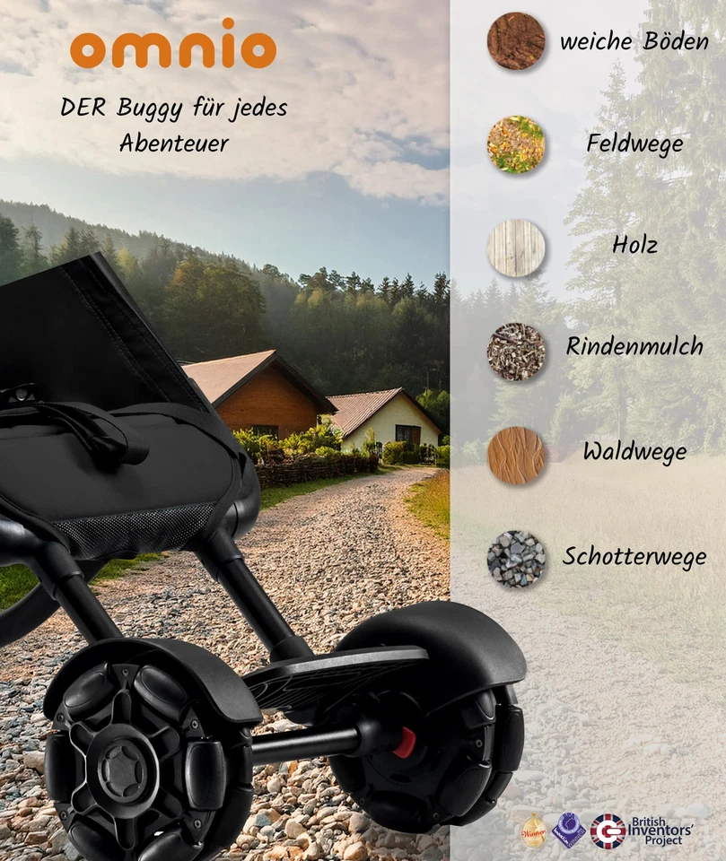 OMNIO | Adventure-Buggy | kann wie ein  Rucksack getragen werden | bis 27.000 g - Bild 4 von 4