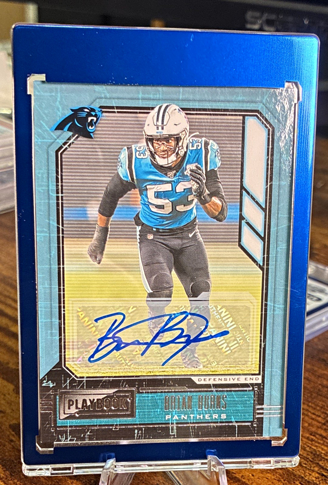 Panini 2020 Playbook Brian Burns Signatures Autograph Panthers #80