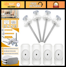 4 Pack Baby Gate Extension Spindle Rods M8, Pressure Mounted Pet Gate Hardware