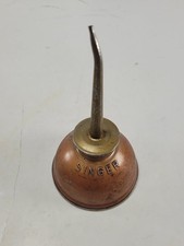 Vintage Singer Sewing Machine Oil Can Pump Oiler Copper Tone Made in USA