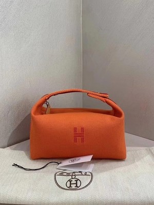 Hermes Bride-A-Brac Travel Case Toile PM Orange New Authentic | eBay