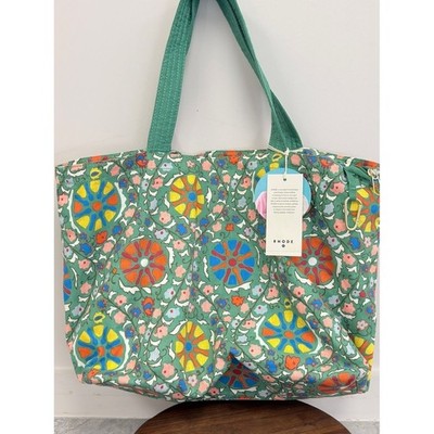 NWT Rhode x Target Zinnia Floral Print Oversized Tote Bag Green Multi