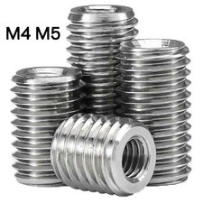 THREAD ADAPTER M4 M5 THREADED INSERTS SCREW REDUCER ADAPTER A2 STAINLESS STEEL