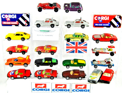 Corgi Juniors ASTON MARTIN AUSTIN JENSEN MORGAN TRIUMPH VAUXHALL Mix Lot UK Autos