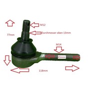 Produktbild - LQ-Racing 1x Traggelenk Kugelkopf M12 / M14 f. LQ A-Arms Kymco