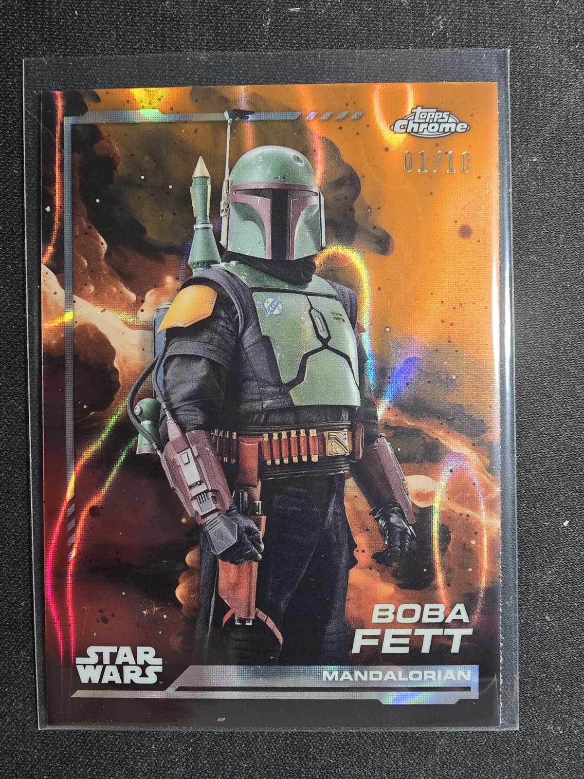 2024 Topps Chrome Star Wars Boba Fett 19 Mustafar Lava Ref 1/10