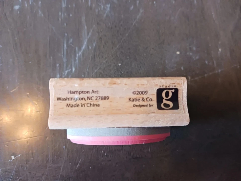 Nuevo sello religioso Hampton Arts cruz en círculo montado en madera Foto 3 de 3