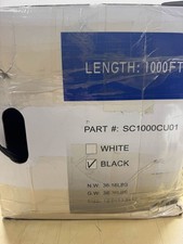 RG59 Black 1000ft Bulk Siamese Cable 20AWG+18/2 FREE SHIPPING