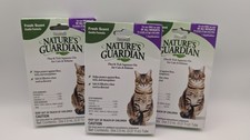 Lot of 3 Natures Guardian Natural Flea Tick Squeeze on for Cats and Kittens
